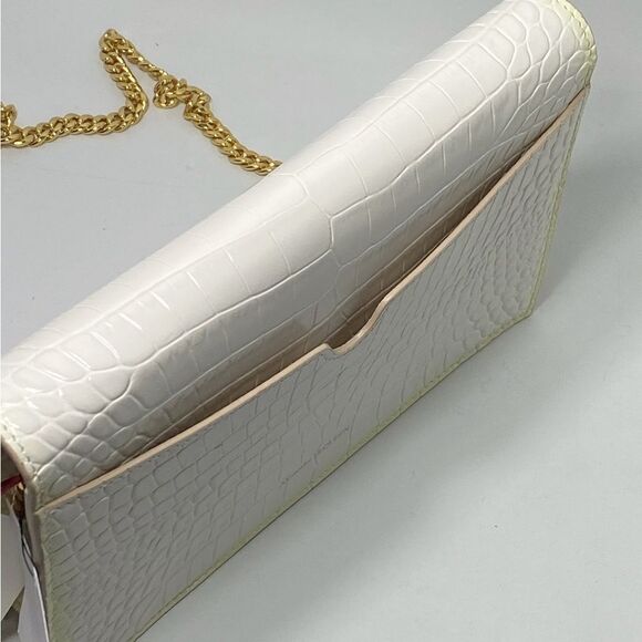 Alexander McQueen Small Skull Croc-Embossed Shoulder Bag - Picture 7 of 12